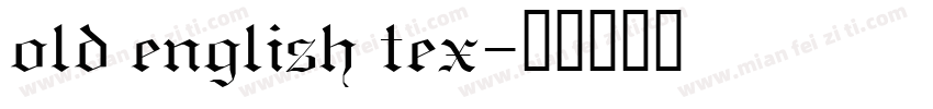 old english tex字体转换